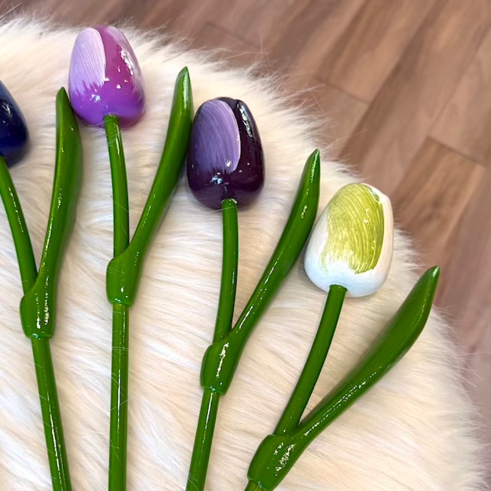 🌷Wood Tulip Bouquet from Holland! - Total 9 (NIB) - Picture 12 of 12